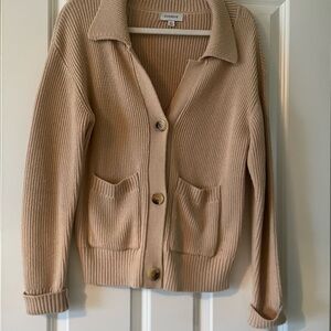 Evereve Women's Beige Cardigan Sweater